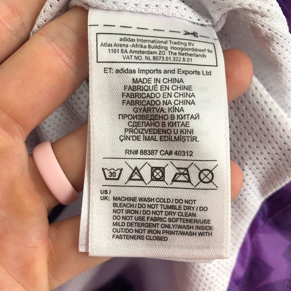 Adidas Men's Size XS Purple Real Madrid Spain Full Zip Hooded Soccer Jacket - Picture 10 of 12